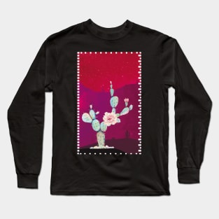 Cactus in a pink desert Long Sleeve T-Shirt